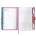 Busy B Týdenní diář To Do FLoral A6 – 2026/27, růžová barva, papír