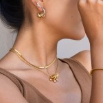 ELENYS Aura – pozlacený náhrdelník 18K žluté zlato Délka náhrdelníku: 40+5 cm / max. 45 cm