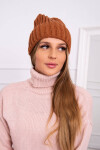 Čepice s rolováním Magda K293 camel UNI