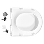 CERANO - WC sedátko Toluco - Soft Close - PP plast - bílá lesklá - 36,4x4,3x43,2 CER-667769