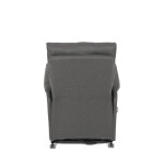 Křeslo polohovací, eletrické, šedá látka.