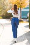 Sexy použitý vzhled Highwaist Jeans denimblue