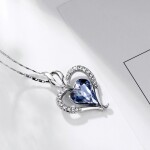 Náhrdelník Swarovski Elements True Love světle modrý - srdíčko, Světle modrá 42 cm + 5 cm (prodloužení)