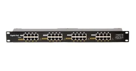 Digitus POE-PAN16-GB / PoE patch panel / 16 portů / Gigabit / Stíněný / 19" (POE-PAN16-GB)