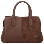 Luxusní dámská koženková kabelka do ruky Coveri Korina, coffee