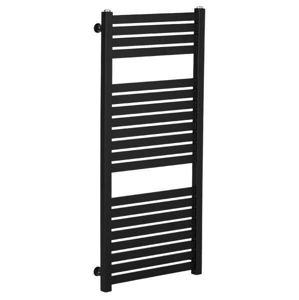 CERANO Koupelnový radiátor Vincenzo - boční připojení - 300W - černá matná - 970x450 mm