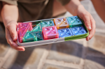 Mamido Cleverclixx Mini Pastel magnetická stavebnice zelená 28 ks