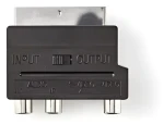 Nedis SCART adaptér černá (CVGB31902BK) / Redukce / SCART zástrčka - S-Video/3x RCA zásuvka (CVGB31902BK)