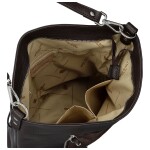 Trendy dámská kožená kabelka na rameno Alyssa, tmavě hnědá