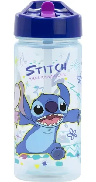 STOR Láhev na pití Stitch / Láhev na pití / 510 ml / S brčkem / Bez BPA (75014)