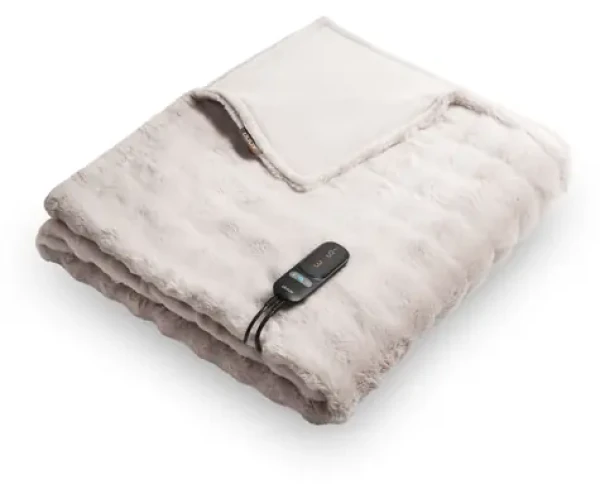 Duux DXOB12 Yentl Cuddle Bubble Rabbit šedá / Vyhřívací deka / 200 x 200 cm / 9 úrovní vyhřívání / časovač 1-9 h
