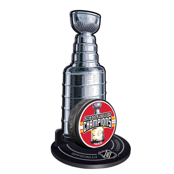 Mustang Puk Calgary Flames NHL Stanley Cup Champions Puck Stand