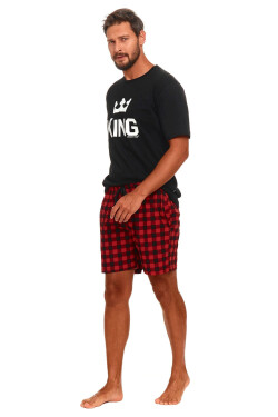 Pánské pyžamo 9952 plus - Doctornap černá 3XL