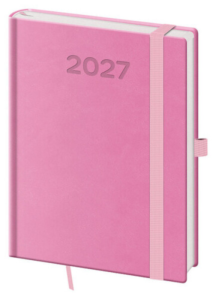 Diář 2027 týdenní B6 Print Pop - růžová