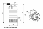 Kalové stavební čerpadlo 100 EUB-M 5.150T, 400V, 11kW, kabel 20m