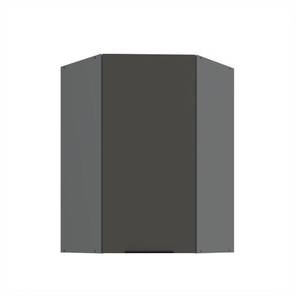 Horní rohová skříňka Aria ANT 60x60 GN-90 1F (45°) Barva korpusu: Antracit, Barva dvířek: GR - Graphite AFM