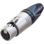 Rean AV RRX3MF-Z-012-0 XLR konektor zástrčka, vestavná, zásuvka, vestavná Pólů: 3 černá 100 ks