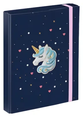 BAAGL Desky na školní sešity A5 Unicorn Gold / Školní desky / 17 x 23 x 3 cm