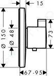 HANSGROHE - Ecostat S Termostatická baterie HighFlow pod omítku, chrom 15756000