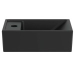 IDEAL STANDARD - Tempo Umývátko 37x21 cm, bez přepadu, otvor pro baterii vlevo, černá E2113V3