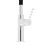 Dřezová baterie SAT se silikonovým ramínkem černá/chrom SATBSD290C SATBSD290C