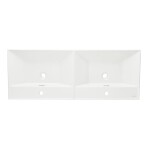 Nábytkové dvojumyvadlo SAT B-Way 121x46 cm bílá matná dva otvory pro baterii SATBW212046WM SATBW212046WM