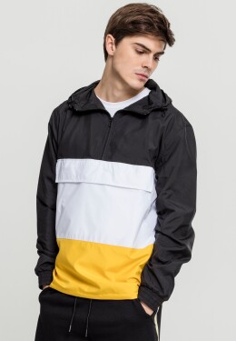 Bunda Color Block Pull Over Blk/chromeyellow/wht