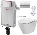 ALCADRAIN Renovmodul - předstěnový instalační systém s chromovým tlačítkem M1721 + WC CERSANIT CLEANON CITY AM115/1000 M1721 CI1