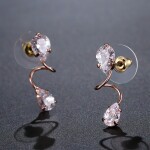 Náušnice Swarovski Elements Lorenza, Bílá/čirá