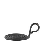 Chic Antique Kovový sívcen Antique Black Ø 10 cm, černá barva, kov