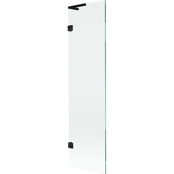 MEXEN/S - Lunar L vanová zástěna FIX 50 x 150, transparent, černá 897L-050-000-70-00