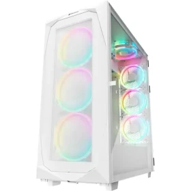 Sharkoon REV300 White bílá / ATX / 2x USB 3.0 / 1x USB-C / 7x 120mm / bez zdroje / průhledná bočnice (4044951039593)