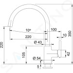 FRANKE - Lina Dřezová baterie FC 6018.901, matná černá 115.0626.019