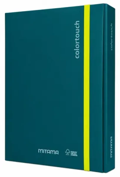Mitama Color Touch tmavě zelená / Desky na dokumenty / 3 chlopně / gumička / hřbet 5 cm (62034-90282)