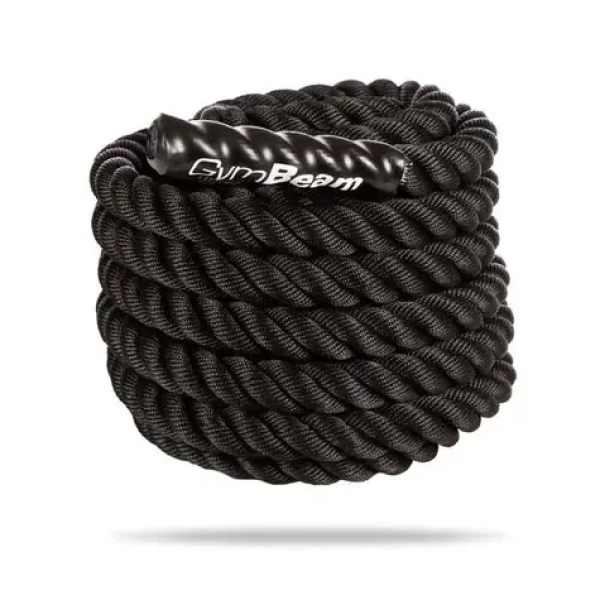 Posilovací lano Battle Rope 12 m - GymBeam (černá) (50965-1-black)