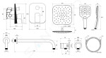 RAVAK - 10° Sprchový set s baterií pod omítku, s tělesem, 25x25 cm, 3 proudy, chrom X07S011