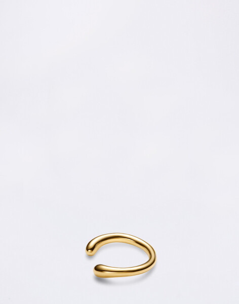 Maria Black Curl Ear Cuff Small Gold Gold