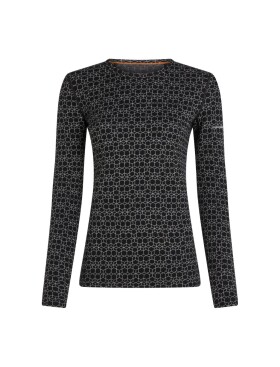 ICEBREAKER Wmns Merino 260 Tech Vertex LS Crewe AlpGeo, Black/Snow/J (vzorek) velikost: S
