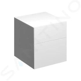 GEBERIT - Xeno 2 Boční skříňka 450x510 mm se zásuvkami, lesklá bílá 500.504.01.1