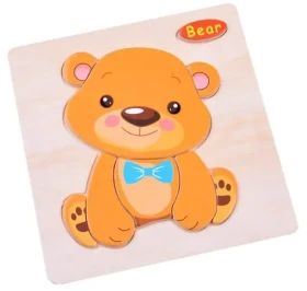 Dřevěné puzzle Medvídek