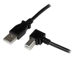 StarTech USB-A - USB-B černá / Kabel / Úhlový konektor / USB 2.0 / 480 Mbps / 2 m (USBAB2MR)