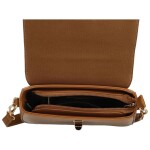 Módní dámská koženková crossbody kabelka Farida, camel