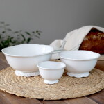 Chic Antique Set porcelánových misek Provence – set 3 ks, bílá barva, porcelán,