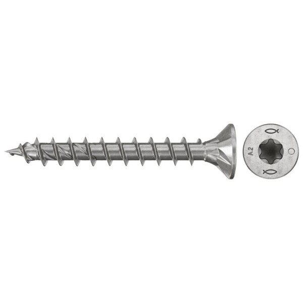Fischer 574066 šrouby do dřevotřísky 4.5 mm 30 mm TX Nerezová ocel 200 ks