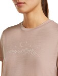 Dámské merino triko s krátkým rukávem ICEBREAKER Wmns 150 Tech Lite SS Tee Sparkling Stars, Pink Quartz velikost: M