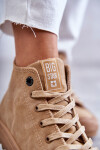 Dámské Tenisky Big Star Vysoké Zateplené Camel GG274072 37