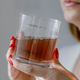 Bella Rose Sklenice na whisky Nepýtaj sa - SK, čirá barva, sklo, 250 ml