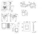 GROHE - Rapid SLX Set předstěnové instalace, klozetu, sedátka SoftClose, tlačítka Skate Cosmopolitan a sady pro vhazování tablet, kartáčovaný Hard Graphite SANI11BB5130