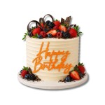 Dortisimo Plastová dekorace na dort Happy Birthday oranžová