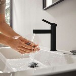 HANSGROHE - Finoris Umyvadlová baterie 110, s výpustí, EcoSmart, matná černá 76020670